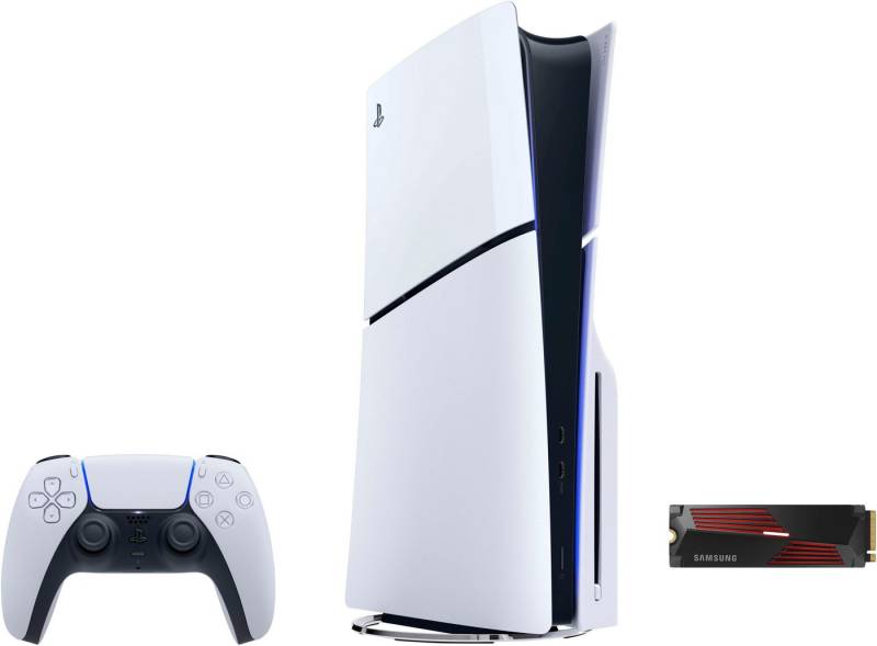 PlayStation 5 Disk Edition (Slim) + Samsung 990 PRO Heatsink interne SSD 2TB 2TB, PlayStation®5 von PlayStation 5