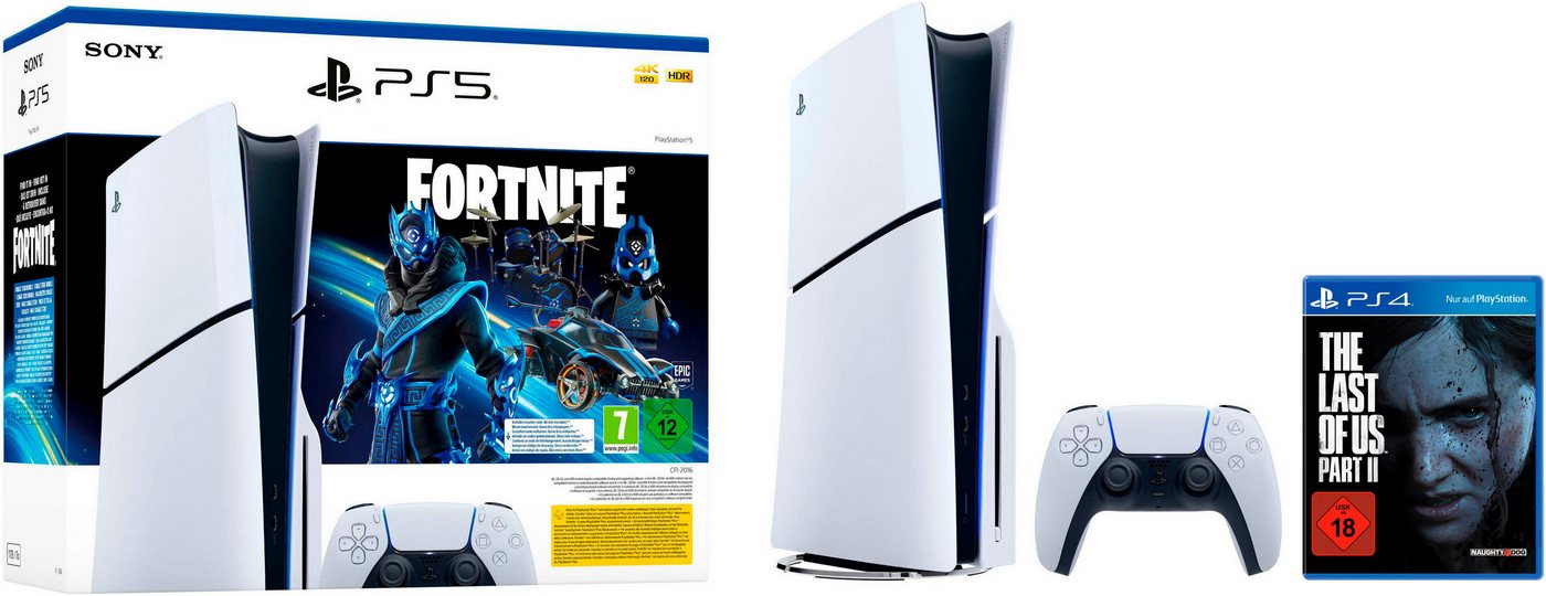 PlayStation 5 PS5 (Slim) Fortnite Cobalt Star + The Last of Us Part II Remastered von PlayStation 5