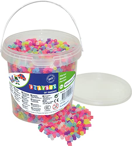 Playbox 2456317 Perlen Set mit 5000 Stück Glitzer, Mehrfarbig Playbox 2456317 Perlen Set mit 5000 Stück Glitzer, Mehrfarbig von COXZD