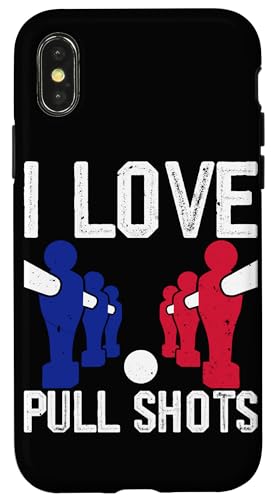 Ich liebe Pull Shots Hülle für iPhone X/XS von Player Soccer Funny Football Joke