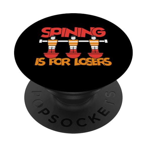 Spining ist für Verlierer PopSockets Klebender PopGrip von Player Soccer Funny Football Joke