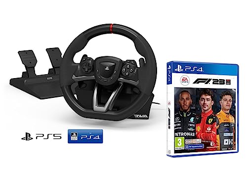 PS4 PS5 Lenkrad und Pedale Sony Playstation Orig. lizensiert F1 2023 PS4/PS5/PC [Neues Modell kompatibel mit PS5] + F1 2023 Formula 1 2023 [PS4] von Playstation_4