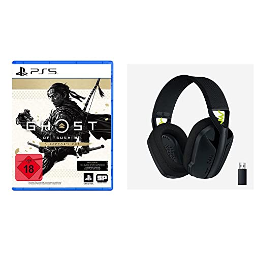 Ghost of Tsushima Director's Cut [PlayStation 5] + Logitech G435 LIGHTSPEED Kabelloses Bluetooth-Gaming-Headset, Kompatibel mit Dolby Atmos, PC, PS4, PS5, Handy, Nintendo Switch - Schwarz von Playstation
