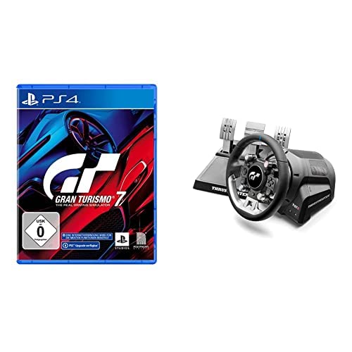 Gran Turismo 7 [PS4] + Thrustmaster T-GT II, offiziell lizenziertes Racing Wheel für PlayStation 5 und Gran Turismo mit einem 3-Pedalset von Playstation
