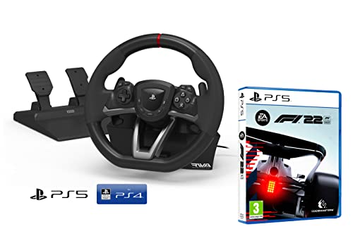 PS4 PS5 Lenkrad und Pedale Sony Playstation Orig. lizensiert F1 2022 PS4/PS5/PC [Neues Modell kompatibel mit PS5] + F1 2022 Formula 1 2022 [PS5] von Playstation