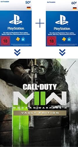 PlayStation Store Guthaben 110 EUR für Call of Duty Modern Warfare II | Vault Edition | PS4/PS5 Download Code - deutsches Konto von Playstation