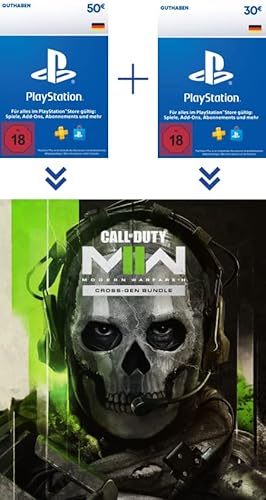 PlayStation Store Guthaben 80 EUR für Call of Duty Modern Warfare II | Cross-Gen Bundle Edition| PS4/PS5 Download Code - deutsches Konto von Playstation