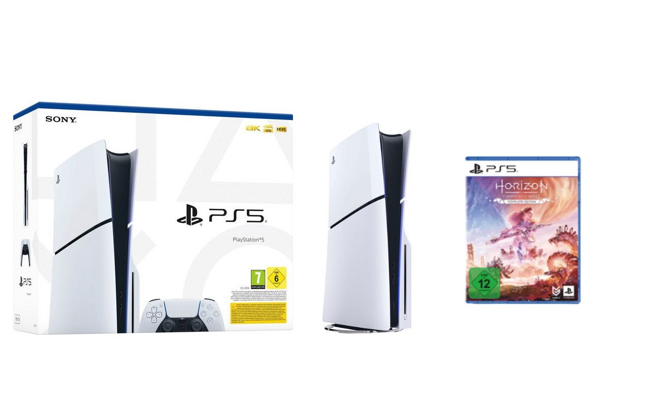 Playstation 5 Disk Edition (Slim) (Konsolen-Bundle, inkl. Horizon Forbidden West Complete Edition) von Playstation