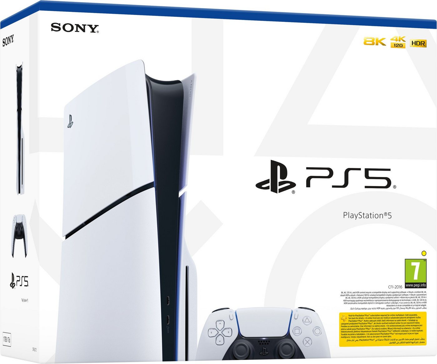 Playstation PS5 Konsole Slim Edition Disc Laufwerk mit 1 Controller (Bundle), 1TB SSD Console, 4k, Gaming Konsole von Playstation