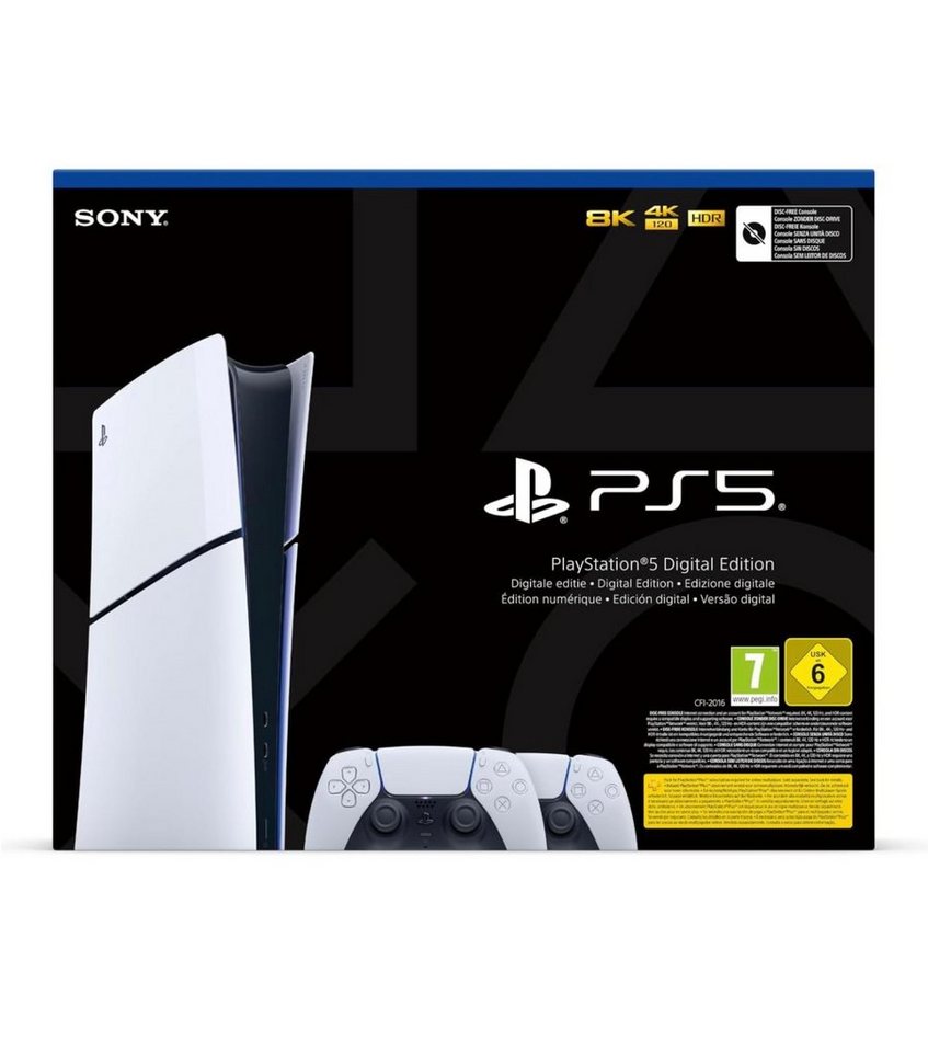 Playstation PlayStation 5 (Digital) Bundle + 2. DualSense Wireless-Controller 1TB (Ps5 digital slim + 2ten Controller) von Playstation