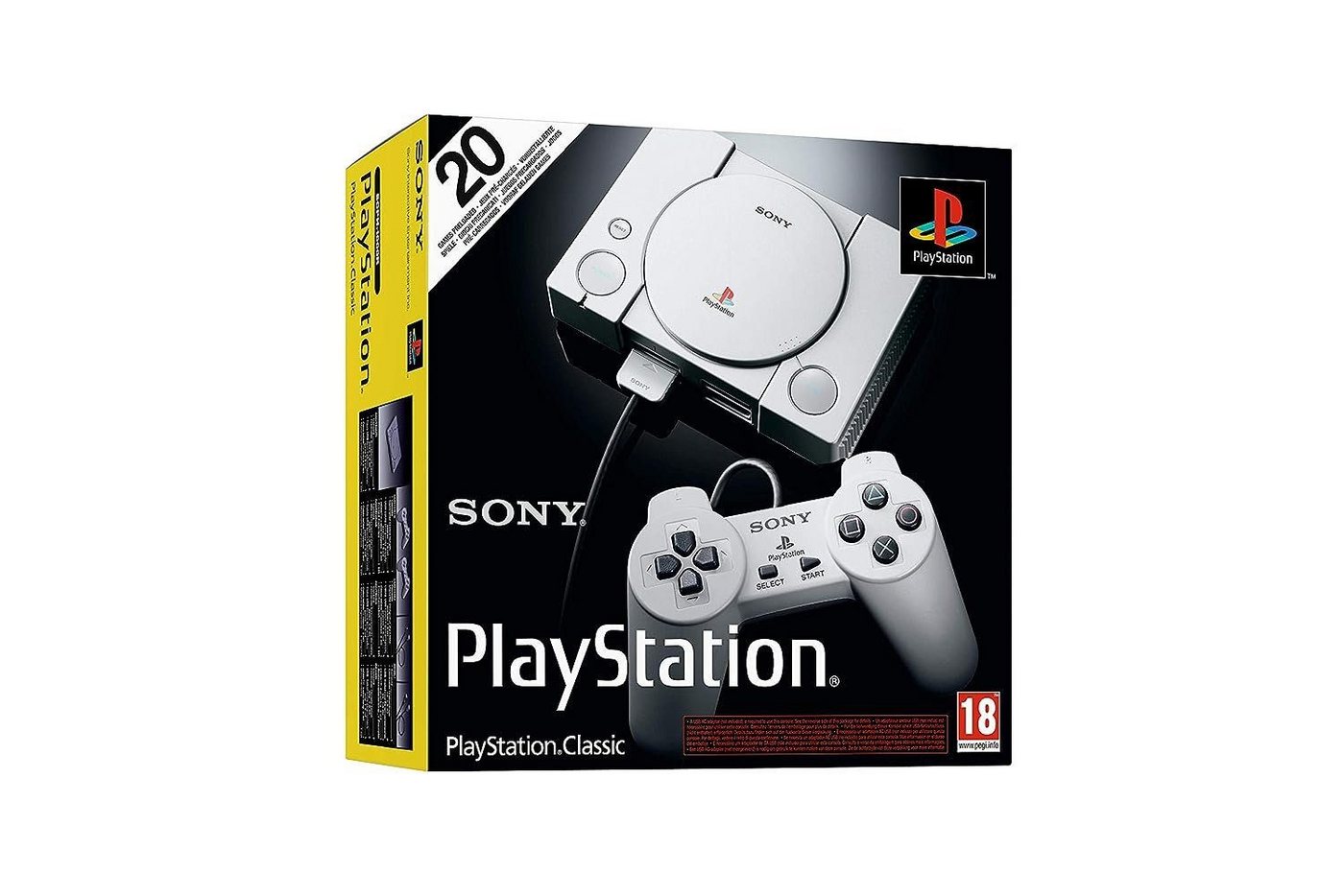 Playstation Playstation 1 Classic Edition, 20 Digital Spiele, Spielkonsole Konsole (inkl. 2 Controller, 20 Spiele auf Festplatte), Gaming Konsolen Spielkonsolen Videospiel Konsole PS5 Videospielkonsole von Playstation