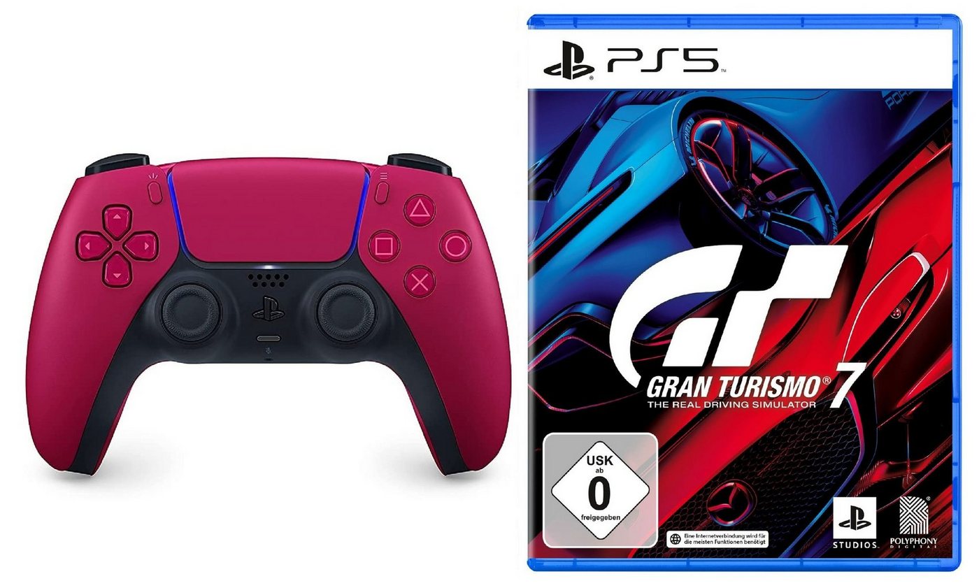Playstation Playstation 5 Controller + Gran Turismo 7 PS5 Spiel - PlayStation 5-Controller (DualSense Wireless-Controller) von Playstation