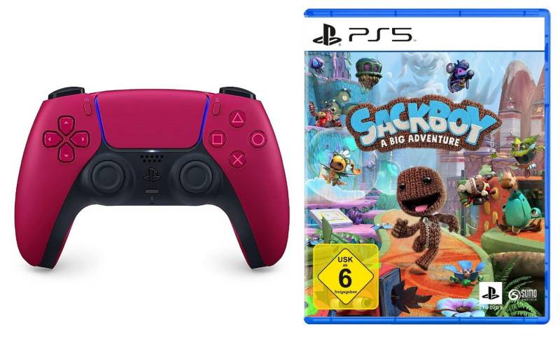 Playstation Playstation 5 Controller + Sackboy: A Big Adventure PS5 Spiel - PlayStation 5-Controller (DualSense Wireless-Controller) von Playstation