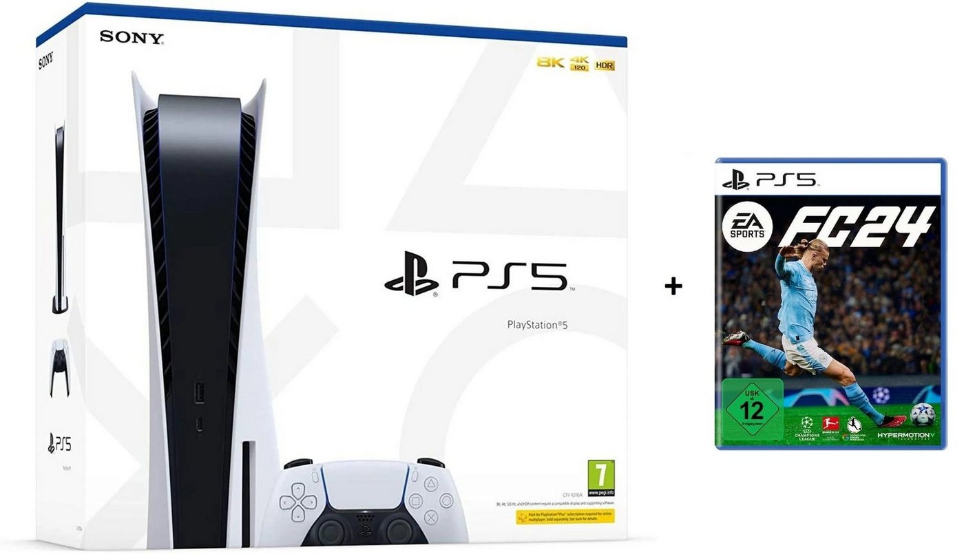 Playstation Playstation 5 Konsole Disc Standard Edition (Bundle, inkl. FC 24 (FIFA 24) von Playstation