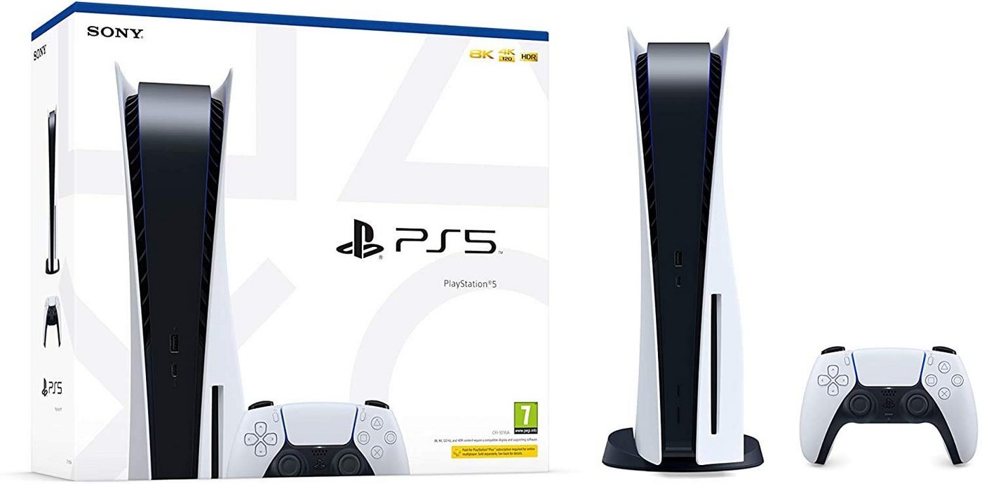 Playstation SONY PlayStation 5 mit optisches Blu-ray Laufwerk + 1 Controller von Playstation