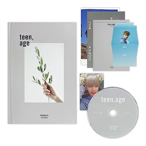 SEVENTEEN - 2nd Album [TEEN, AGE] (Re-release) (WHITE Ver.) Photobook + CD + Lyrics Book + Portrait Desktop Stand + Folding Poster + Name Sticker + Photocard + 2 Pin Badges + 4 Extra Photocards von SLOWJOY