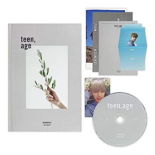 SEVENTEEN - 2nd Album [TEEN, AGE] (Re-release) (WHITE Ver.) Photobook + CD + Lyrics Book + Portrait Desktop Stand + Folding Poster + Name Sticker + Photocard + 2 Pin Badges + 4 Extra Photocards von Pledis Ent.