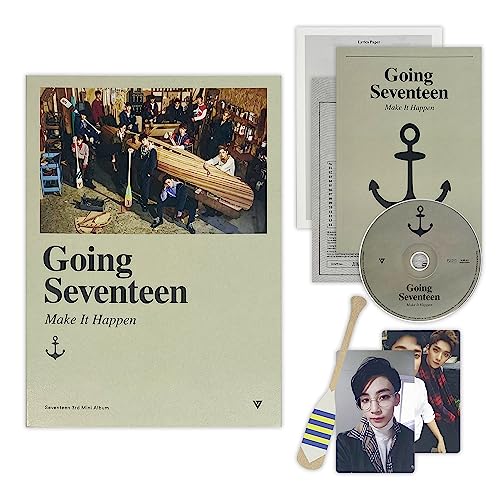 SEVENTEEN - 3th Mini Album [Going Seventeen] (Re-release) (Make It Happen Ver.) Photobook + CD + Boarding Pass + Paddle Bookmark + Unit Photocard + Photocard + 2 Pin Badges + 4 Extra Photocards von Pledis Ent.