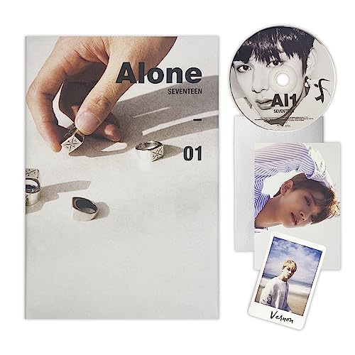 SEVENTEEN - 4th Mini Album [Al1] (Re-release) (ALONE Ver.) Photobook + CD + Postcard + Sticker + Photocard + 2 Pin Button Badges + 4 Extra Photocards von Pledis Ent.