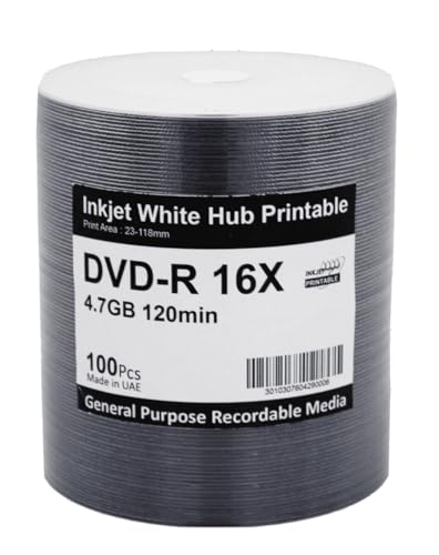 FalconMedia DVD-R, 100 STK, 16x, 4,7GB, tintenstrahlbedruckbar, matt-weiß FalconMedia DVD-R, 100 STK, 16x, 4,7GB, tintenstrahlbedruckbar, matt-weiß von PlexDisc
