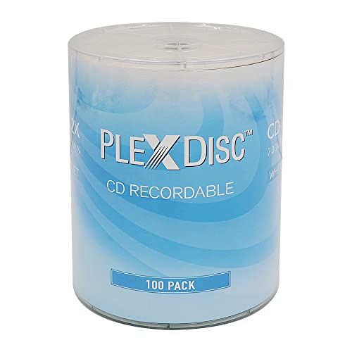 PlexDisc CD-R FFB 631-217-BX, 700 MB, 52 x, bedruckbar, ohne Behälter, 100 Stück PlexDisc CD-R FFB 631-217-BX, 700 MB, 52 x, bedruckbar, ohne Behälter, 100 Stück von PlexDisc