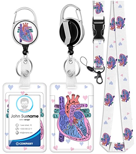 Plifal Ausweishalter mit Schlüsselband und einziehbarem Herz, HerzAbzeichen, Gürtelclip, einzigartige Kardiologie, Krankenschwester, RN Pflegearzt, medizinische Schlüsselanhänger, Schlüsselbänder, Plifal Ausweishalter mit Schlüsselband und einziehbarem Herz, HerzAbzeichen, Gürtelclip, einzigartige Kardiologie, Krankenschwester, RN Pflegearzt, medizinische Schlüsselanhänger, Schlüsselbänder, von Plifal