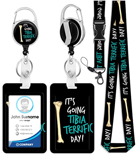 Plifal Ausweishalter mit Umhängeband und einziehbarem OrthoAbzeichen, Gürtelclip, lustige Krankenschwester, Krankenschwester, Ärzte, medizinische Schlüsselanhänger, Lanyards, von Plifal