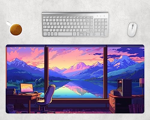 Anime Lofi Mauspad Gaming Groß XXL 80x40cm Oder 60x35cm - Schreibtischunterlage - Computer Zubehör - PC Gamer Mouse Pad Rutschfest Wasserabweisend - Schreibtischmatte Büro Deko (2, 60x35cm) von PlimPlom