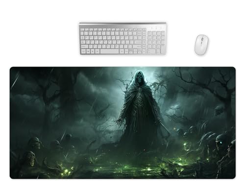 Dark Fantasy Mauspad Groß XXL - Schreibtischunterlage - Hochwertiges Gaming Mousepad In 2 Größen - Schreibtisch Matte Groß - Präzision und Geschwindigkeit - PC Zubehör (4, 80x40cm) von PlimPlom