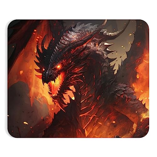 Fantasy Drache Mauspad 4mm Dick - Gaming Mousepad - rutschfest Und Wasserfest - Gamer Geschenk Idee Maus Pad - Gaming Mouse Pad - Computer Zubehör (10) von PlimPlom