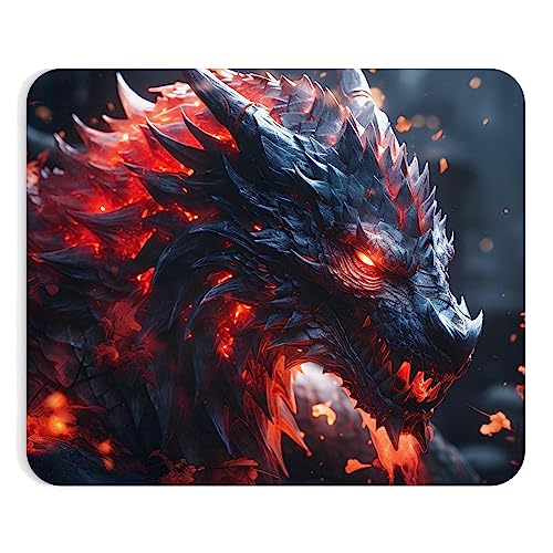 Fantasy Drache Mauspad 4mm Dick - Gaming Mousepad - rutschfest Und Wasserfest - Gamer Geschenk Idee Maus Pad - Gaming Mouse Pad - Computer Zubehör (12) von PlimPlom