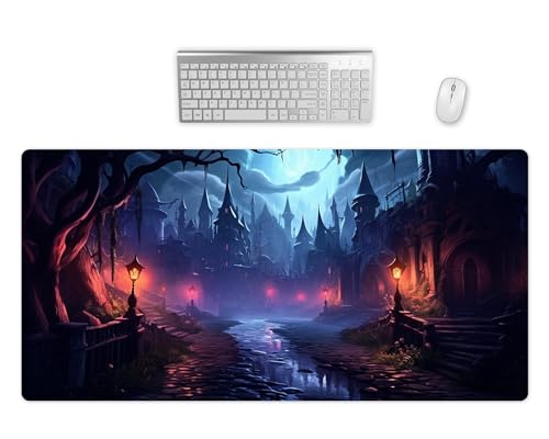 Fantasy Landschaft Mauspad Groß XXL - Schreibtischunterlage - Hochwertiges Gaming Mousepad 2 Größen - Schreibtisch Matte Groß - Präzision und Geschwindigkeit - PC Zubehör (3, 60x35cm) von PlimPlom