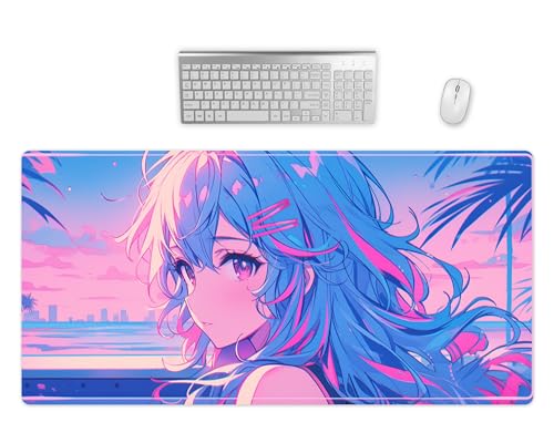 Gaming Mauspad XXL - Anime Manga Schreibtischunterlage - Hochwertiges Mousepad In 2 Größen - Schreibtisch Matte Groß - Bessere Präzision und Geschwindigkeit (60x35cm) von PlimPlom