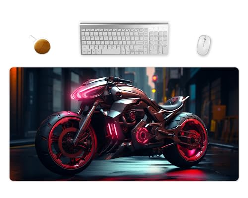 Motorrad Mauspad XXL - Schreibtischunterlage - Gaming Mousepad Groß - Schreibtisch Matte In 2 Größen - Gamer PC Zubehör (2, 60x35cm) von PlimPlom