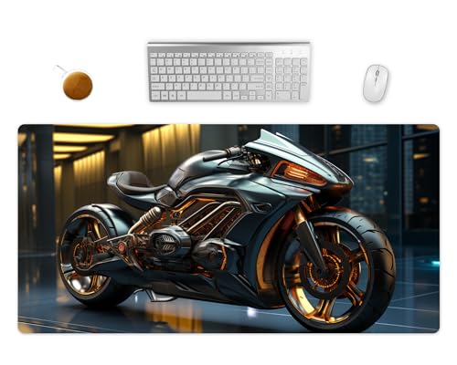 Motorrad Mauspad XXL - Schreibtischunterlage - Gaming Mousepad Groß - Schreibtisch Matte In 2 Größen - Gamer PC Zubehör (3, 60x35cm) von PlimPlom