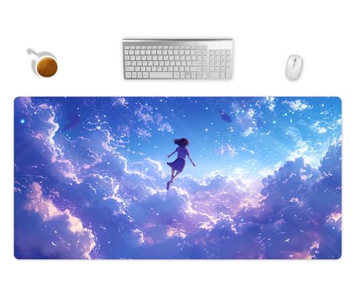 PlimPlom Hochwertiges XXL Mauspad Anime Lofi - Große Schreibtischunterlage für Gaming und Büro - 2 Größen zur Auswahl (80x40cm) von PlimPlom
