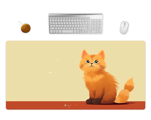 Süßes Katzen Mauspad XXL - Schreibtischunterlage - Gaming Mousepad Groß - Schreibtisch Matte In 2 Größen - PC Zubehör (60x35cm) von PlimPlom