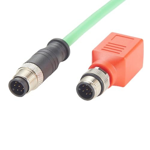 Plinkwirekb RJ45 auf M12 A Code 8-poliger Durchgangsschottadapter RJ45 Cat6 Industrielles Ethernet-Netzwerk geschirmter Stecker IP67 wasserdicht M12-Stecker auf RJ45-Buchse für industrielle von Plinkwirekb