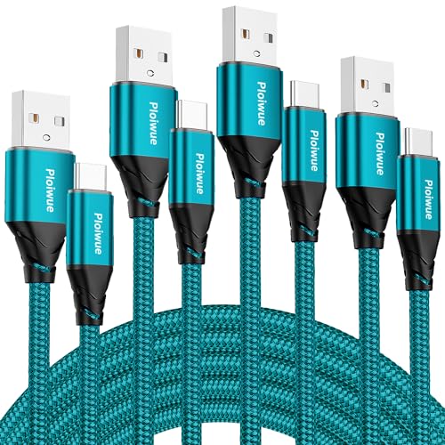 USB C Kabel 1M+1M+2M+2M [4Stück] Ladekabel USB C Fast Charge Schnellladekabel Typ C Ladekabel für Samsung Galaxy S22 S21 S20 S10 S9 S8 Plus, Note 10 9 8 A71 A53 A33 etc grün von Ploiwue