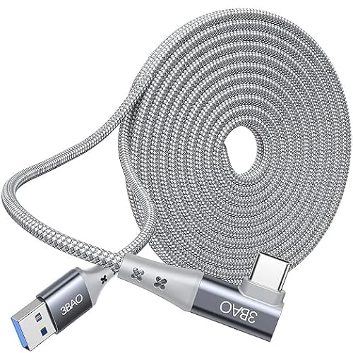 USB C Kabel 5M, Extra Lang USB A auf USB C Ladekabel, Schnelles Laden kompatibel mit PS5 Controller, Samsung Galaxy S10 S9 S8 S20 fe S21 S22, A12 A50 A51 A51s, Switch Tablet usw（Rot） von Ploiwue