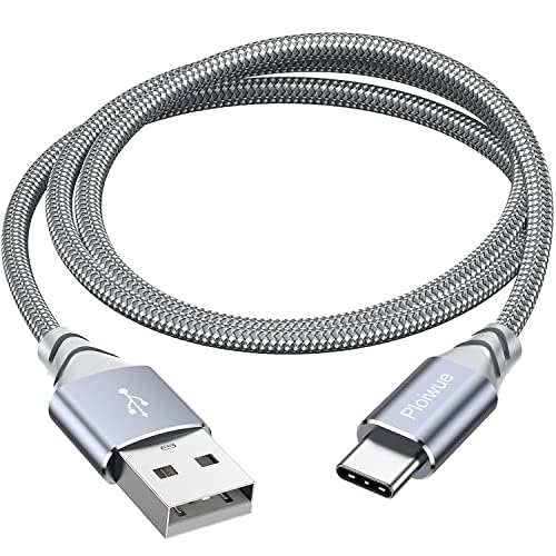 USB C cable 2 M,USB Type C Charger Cable Nylon-Braided Data Sync Cord for PS5 Controller,PS5 DualSense Xbox Series X/S Controller,Sony,Samsung Galaxy S20 S21,Nintendo Switch（Grey） von Ploiwue