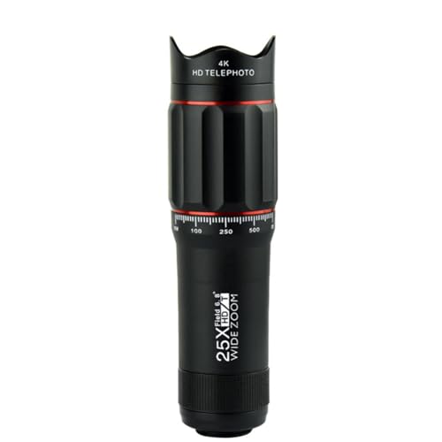 Plookyoe 25x High-Definition-Teleobjektiv, für den Außenbereich, für Mobiltelefone, externe Universal-Fotokamera, Teleskopobjektiv Plookyoe 25x High-Definition-Teleobjektiv, für den Außenbereich, für Mobiltelefone, externe Universal-Fotokamera, Teleskopobjektiv von Plookyoe