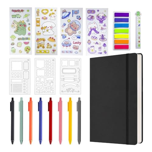 Plookyoe Hardcover-Notizbuch-Set, Tagesplaner + Kalender, Kontaktelemente für Teenager, 120 g/m², 160 Seiten A Plookyoe Hardcover-Notizbuch-Set, Tagesplaner + Kalender, Kontaktelemente für Teenager, 120 g/m², 160 Seiten A von Plookyoe