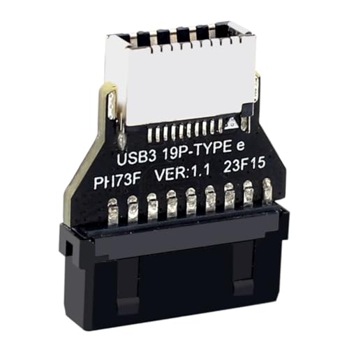 Plookyoe USB 3.0 19-polig/20-poliger auf Typ-E-Konverter-Adapter, Gehäuse, Frontplatte, Typ-C-Steckanschluss für Computer-Motherboard Plookyoe USB 3.0 19-polig/20-poliger auf Typ-E-Konverter-Adapter, Gehäuse, Frontplatte, Typ-C-Steckanschluss für Computer-Motherboard von Plookyoe