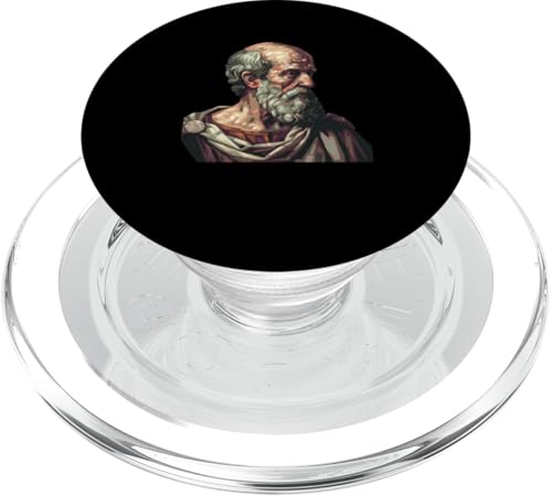 Plotinus Pixelkunst PopSockets PopGrip für MagSafe von Plotinus Greek Platonist Philosopher Roman Designs