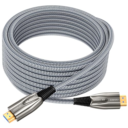 8K HDMI 2.1 Kabel 1M 48Gbps Ultra High Speed HDMIGlasfaser Kabel 4K 240Hz 165Hz 120Hz 8K 60Hz eARC Netflix HDCP 2.3 2.2 DTS:X HDR10+ Soundbar TV Monitor Projektor Roku Sky-Q PS5 X-box Blu-ra von Plowaroe