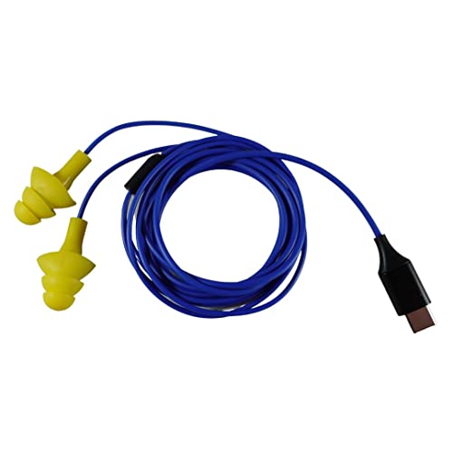 Plugfones Basic Earplug-Earbud Hybrid USB Typ C- Geräuschreduzierende Kopfhörer - Gelb von Plugfones