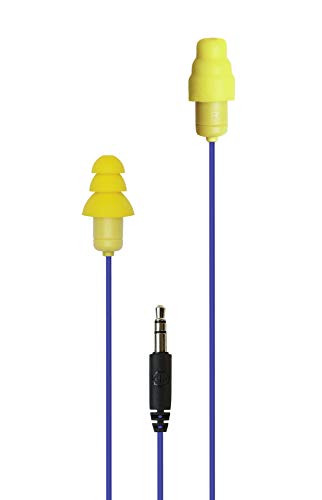 Plugfones Guardian In-Ear-Ohrstöpsel, Hybrid-Ohrstöpsel, Geräuschreduzierung, In-Ear-Kopfhörer (Blau und Gelb) von Plugfones