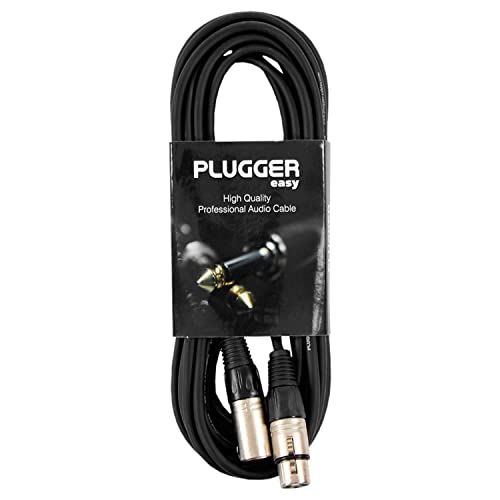 Plugger Câble XLR femelle 3b/mâle 3b 6 m Noir von Plugger