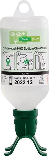 Plum Augenspülflasche DUO 0,5l 3 Jahre (ungeöffnete Flasche) DIN EN15154-4 von Plum Safety ApS